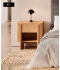 Mesita de noche con hueco tono madera natural DS384SDNY