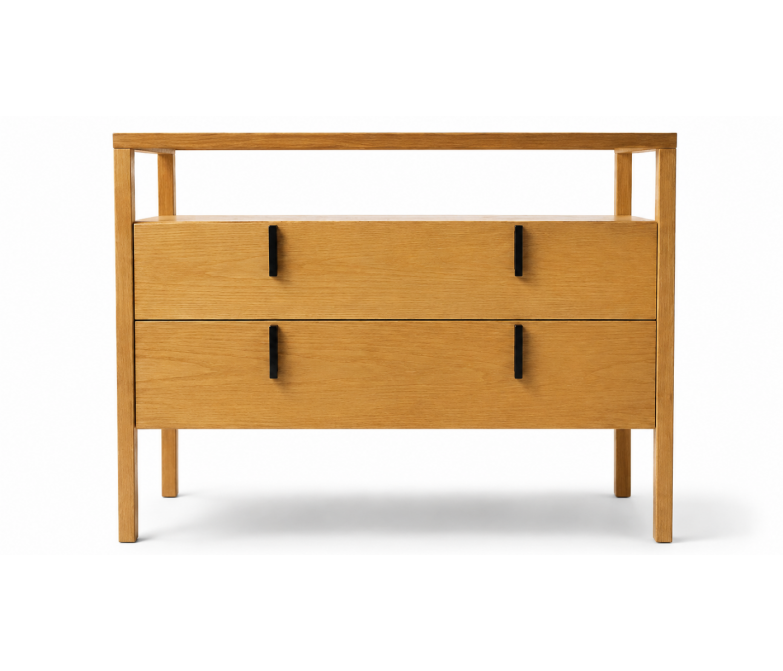 Cómoda de madera maciza 3 o 2 cajones DS380ST