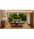 Conjunto dormitorio en madera maciza con armario, cómoda y mesitas DS380ST