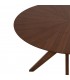 Mesa fija de madera redonda con patas tipo aspa