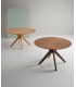 Mesa fija de madera redonda con patas tipo aspa
