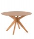 Mesa fija de madera redonda con patas tipo aspa