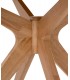 Mesa fija de madera redonda con patas tipo aspa