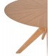 Mesa fija de madera redonda con patas tipo aspa