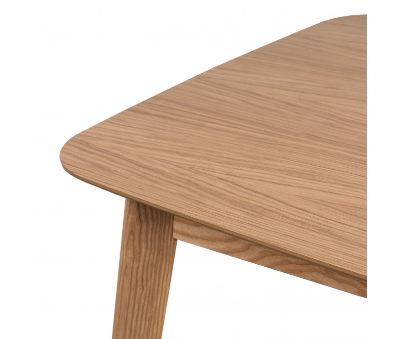 MESA COMEDOR EXTENSIBLE MADERA ROBLE Y BLANCO