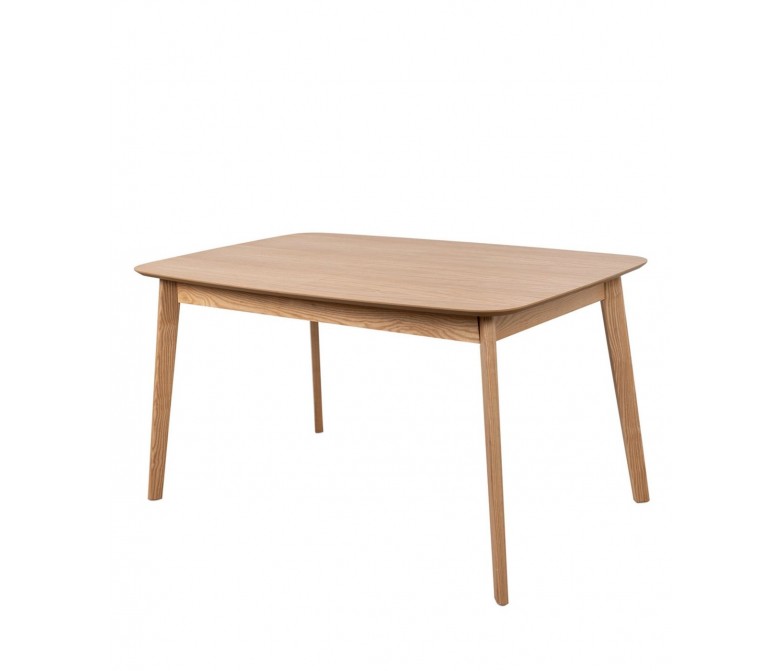 MESA COMEDOR EXTENSIBLE MADERA ROBLE Y BLANCO