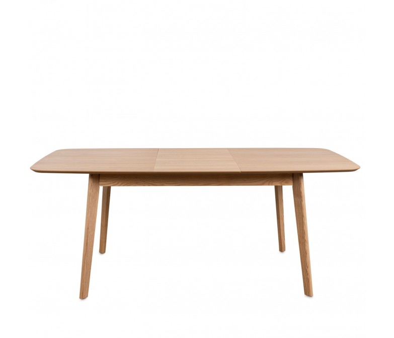 MESA COMEDOR EXTENSIBLE MADERA ROBLE Y BLANCO