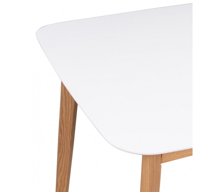MESA COMEDOR EXTENSIBLE MADERA ROBLE Y BLANCO