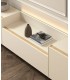 Aparador moderno en color arena con detalles en madera DS648B002