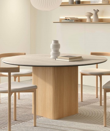 Mesa de comedor redonda fija  DS648B066