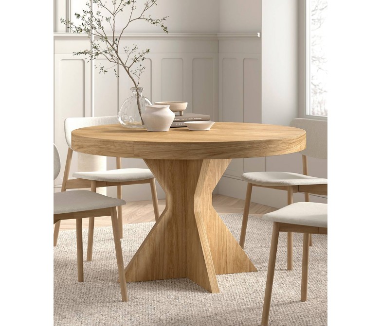 Mesa de comedor redonda extensible DS648B084
