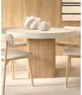Mesa de comedor redonda extensible acabado madera DS648B085