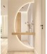 Mueble recibidor de madera con espejo retroiluminado DS648B125