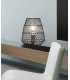 Lámpara de mesa tipo portavelas color negro