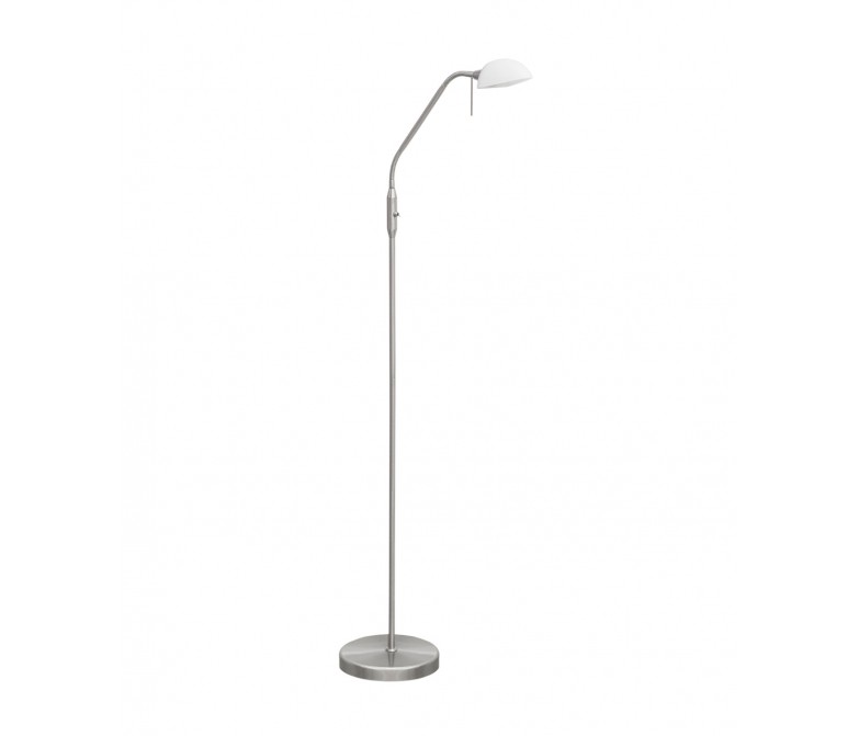 Lámpara de pie metálica de líneas minimalistas