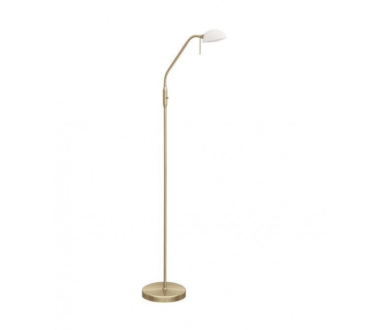 Lámpara de pie metálica de líneas minimalistas