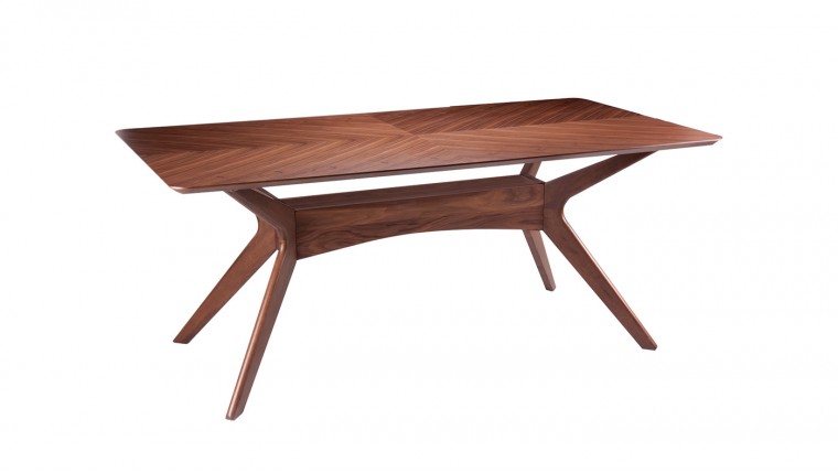 Mesa fija de madera con patas tipo aspa