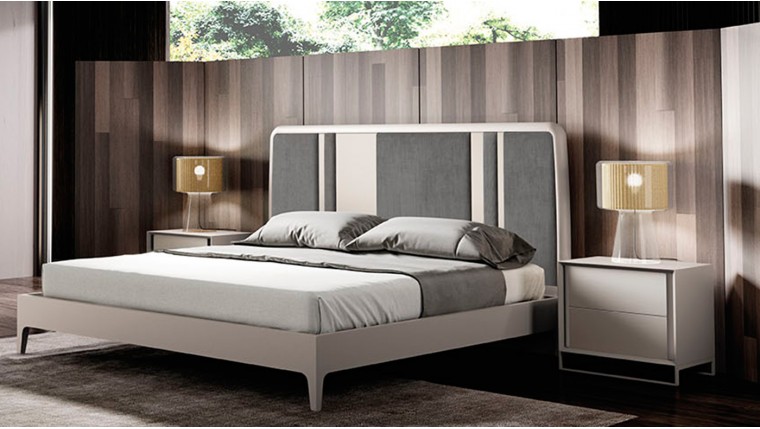 Dormitorio laca y tapizado en vertical