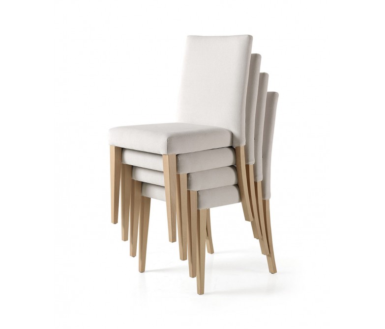 Silla tapizada apilable de líneas rectas y elegantes DS832AZL