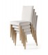 Silla tapizada apilable de líneas rectas y elegantes DS832AZL