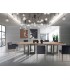 Mesa rectangular de comedor fija con tapa de madera DS832294