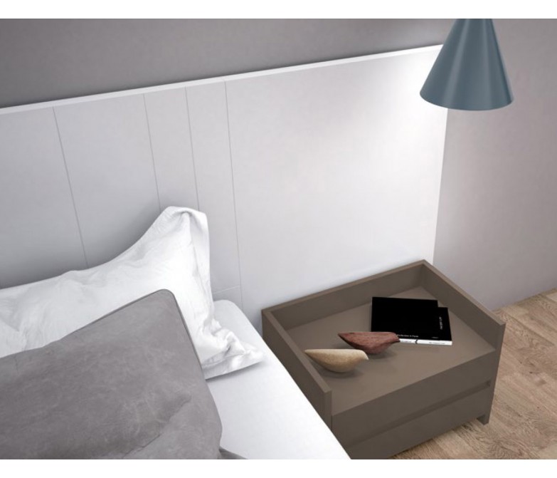 Dormitorio con cabecero de líneas rectas verticales DS996DR