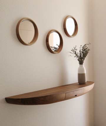 Conjunto espejos en madera maciza