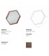 Espejo hexagonal con marco de madera nogal 288