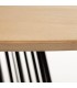 Mesa de comedor de madera maciza de mango y pie de acero acabado negro DS340LSK