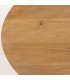 Mesa de comedor de madera maciza de mango y pie de acero acabado negro DS340LSK