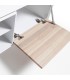 Mueble TV blanco mate y madera de fresno DS340QTR