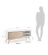 Mueble TV de estilo nórdico en color blanco mate y madera de fresno DS340QTR