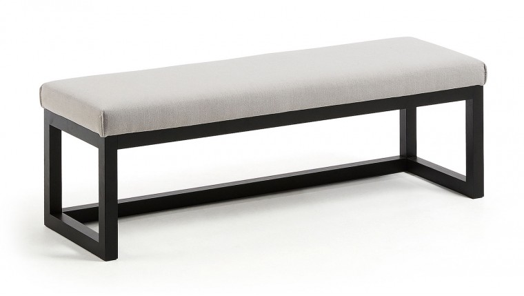 Banqueta tapizada en color gris de diseño minimalista DS340YL