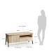 Mueble TV 125 cm. de madera maciza de acacia DS340THNH
