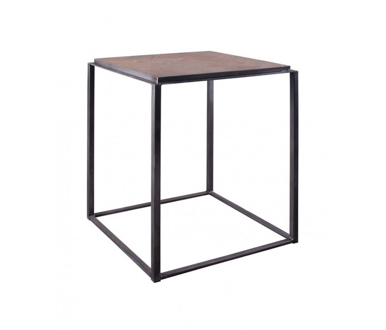 Mesa auxiliar roble y metal DS6356311NK