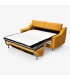 Sofá cama con cabezal abatible y patas de madera DS141VLN